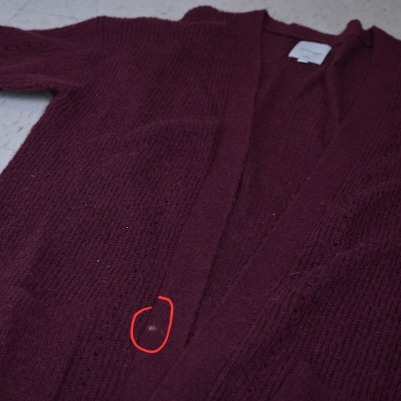 Gentle Fawn | Burgundy red long knit cardigan sweater - Picture 11 of 11